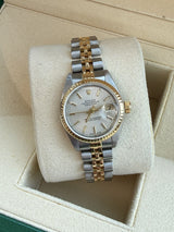 Rolex Lady-Datejust 26mm Two-Tone Silver Sunburst Dial Automatic Watch 69173