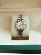 Rolex Lady-Datejust 26mm Two-Tone Silver Sunburst Dial Automatic Watch 69173