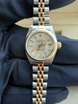 Rolex Lady-Datejust 26mm Two-Tone Silver Sunburst Dial Automatic Watch 69173