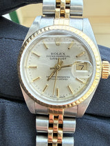 Rolex Lady-Datejust 26mm Two-Tone Silver Sunburst Dial Automatic Watch 69173