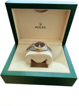 Rolex Datejust Two-Tone Steel Yellow Gold Black Dial Jubilee Men's Watch 16233