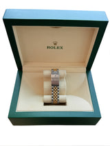 Rolex Datejust Two-Tone Steel Yellow Gold Black Dial Jubilee Men's Watch 16233