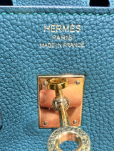 Hermes Birkin 25 Malachite Togo Leather Gold Hardware Handbag