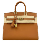Hermes Birkin 25 Sellier Gold Epsom Leather With Gold Hardware W Stamp Handbag