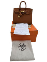 Hermes Birkin 25 Sellier Gold Epsom Leather With Gold Hardware W Stamp Handbag