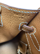Hermes Birkin 25 Sellier Gold Epsom Leather With Gold Hardware W Stamp Handbag