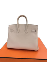 Hermès Birkin 25 Craie Togo Leather With Palladium Hardware Handbag