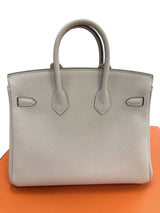 Hermès Birkin 25 Craie Togo Leather With Palladium Hardware Handbag