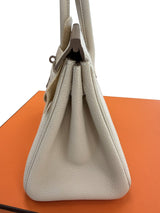 Hermès Birkin 25 Craie Togo Leather With Palladium Hardware Handbag
