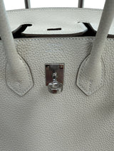 Hermès Birkin 25 Craie Togo Leather With Palladium Hardware Handbag