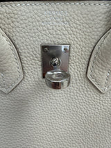Hermès Birkin 25 Craie Togo Leather With Palladium Hardware Handbag