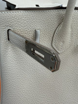 Hermès Birkin 25 Craie Togo Leather With Palladium Hardware Handbag