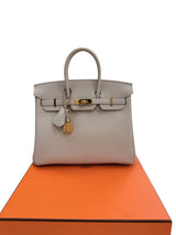 Hermes Birkin 25 Gris Perle Togo Leather With Gold Hardware B Stamp 2023 Handbag