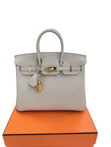 Hermes Birkin 25 Gris Perle Togo Leather With Gold Hardware B Stamp 2023 Handbag