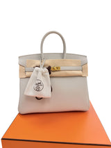 Hermes Birkin 25 Gris Perle Togo Leather With Gold Hardware B Stamp 2023 Handbag