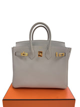Hermes Birkin 25 Gris Perle Togo Leather With Gold Hardware B Stamp 2023 Handbag