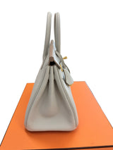 Hermes Birkin 25 Gris Perle Togo Leather With Gold Hardware B Stamp 2023 Handbag