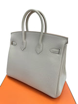 Hermes Birkin 25 Gris Perle Togo Leather With Gold Hardware B Stamp 2023 Handbag