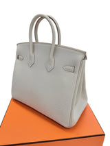 Hermes Birkin 25 Gris Perle Togo Leather With Gold Hardware B Stamp 2023 Handbag