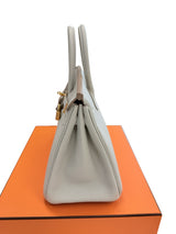 Hermes Birkin 25 Gris Perle Togo Leather With Gold Hardware B Stamp 2023 Handbag