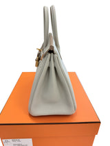 Hermes Birkin 25 Gris Perle Togo Leather With Gold Hardware B Stamp 2023 Handbag