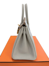 Hermes Birkin 25 Gris Perle Togo Leather With Gold Hardware B Stamp 2023 Handbag