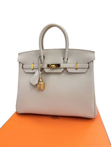 Hermes Birkin 25 Gris Perle Togo Leather With Gold Hardware B Stamp 2023 Handbag