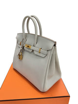 Hermes Birkin 25 Gris Perle Togo Leather With Gold Hardware B Stamp 2023 Handbag