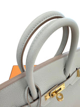 Hermes Birkin 25 Gris Perle Togo Leather With Gold Hardware B Stamp 2023 Handbag