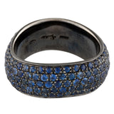 Pomellato 1.72ctw Sapphire Designer Eternity Band 18K Black Gold 6.75 Size