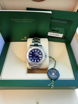 Rolex Yacht-Master 40mm Steel Platinum Blue Dial Oyster Bracelet Watch 126622