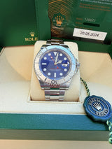 Rolex Yacht-Master 40mm Steel Platinum Blue Dial Oyster Bracelet Watch 126622