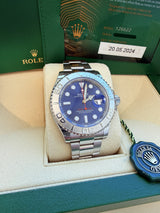 Rolex Yacht-Master 40mm Steel Platinum Blue Dial Oyster Bracelet Watch 126622