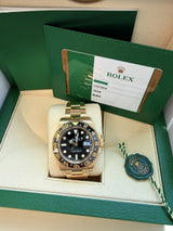 Rolex GMT-Master II 40mm Yellow Gold Black Dial Automatic Men's Watch 116718LN