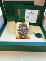 Rolex GMT-Master II 40mm Yellow Gold Black Dial Automatic Men's Watch 116718LN