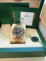 Rolex GMT-Master II 40mm Yellow Gold Black Dial Automatic Men's Watch 116718LN