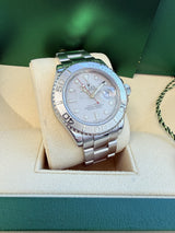 Rolex Yacht-Master 40mm Steel Platinum Dial Bezel Oyster Men's Watch 16622