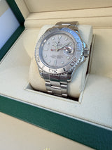 Rolex Yacht-Master 40mm Steel Platinum Dial Bezel Oyster Men's Watch 16622