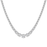 15.50 CTW Natural Diamond Tennis Necklace 14K White Gold G-H Color VS2 17 Inches