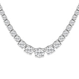 15.50 CTW Natural Diamond Tennis Necklace 14K White Gold G-H Color VS2 17 Inches