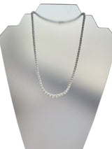 15.50 CTW Natural Diamond Tennis Necklace 14K White Gold G-H Color VS2 17 Inches