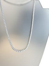15.50 CTW Natural Diamond Tennis Necklace 14K White Gold G-H Color VS2 17 Inches