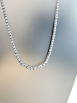 15.50 CTW Natural Diamond Tennis Necklace 14K White Gold G-H Color VS2 17 Inches
