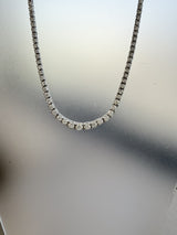 15.50 CTW Natural Diamond Tennis Necklace 14K White Gold G-H Color VS2 17 Inches