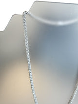 15.50 CTW Natural Diamond Tennis Necklace 14K White Gold G-H Color VS2 17 Inches