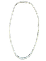 15.50 CTW Natural Diamond Tennis Necklace 14K White Gold G-H Color VS2 17 Inches