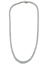 15.50 CTW Natural Diamond Tennis Necklace 14K White Gold G-H Color VS2 17 Inches