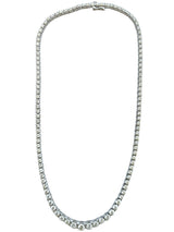 15.50 CTW Natural Diamond Tennis Necklace 14K White Gold G-H Color VS2 17 Inches