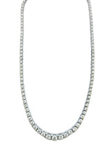 15.50 CTW Natural Diamond Tennis Necklace 14K White Gold G-H Color VS2 17 Inches