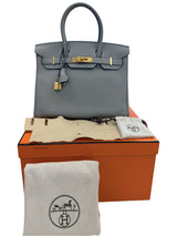 Hermès Birkin 30 Gris Meyer Togo Leather With Gold Hardware Handbag